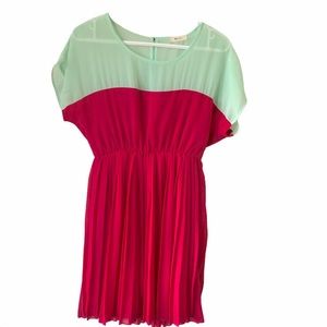 Everly Unique Spring Pleat Popsicle Mini Dress Sm